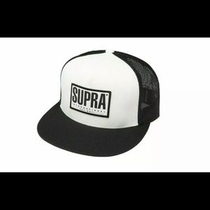 New Supra Mens hat tri-block trucker white/black C3035-102- one size
